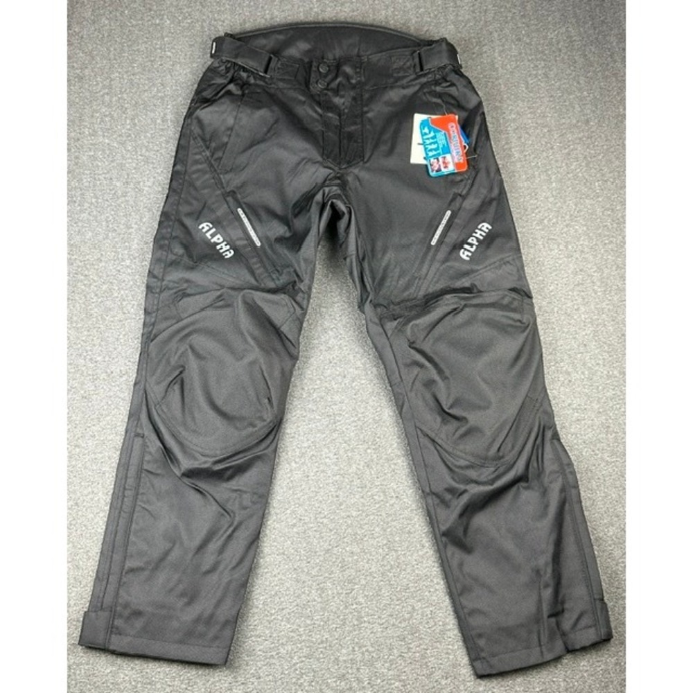 Alpha Cycle Gear Mens Motorcycle Riding Pants Black Air Flow Waist 34 NWT